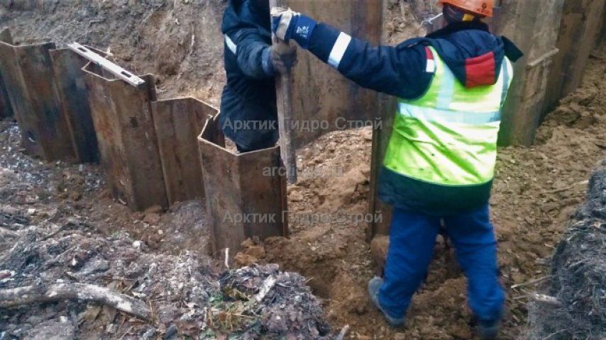 Шпунтовое ограждение с последующим извлечением шпунта во Внуково