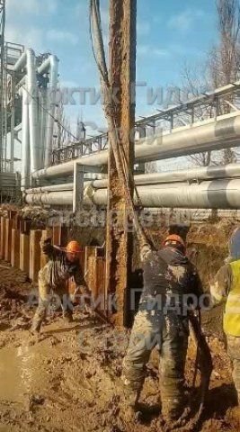 Вибропогружение шпунта с извлечением на Лебединском ГОК