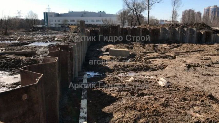 Вибропогружение шпунта Arcelor с извлечением