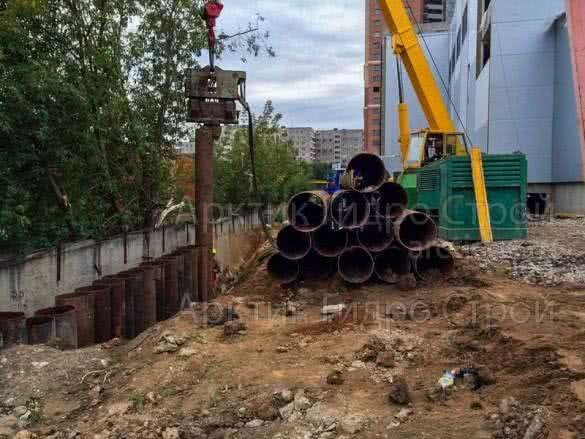 ограждение котлована трубами